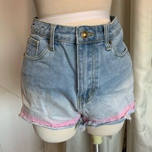 Pink Ombré Jean Short